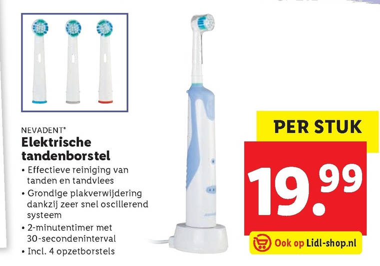 Nevadent   electrische tandenborstel folder aanbieding bij  Lidl - details