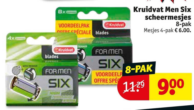 Kruidvat Huismerk   scheermesjes folder aanbieding bij  Kruidvat - details