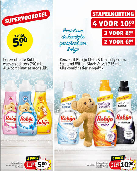 Robijn   wasmiddel, wasverzachter folder aanbieding bij  Kruidvat - details