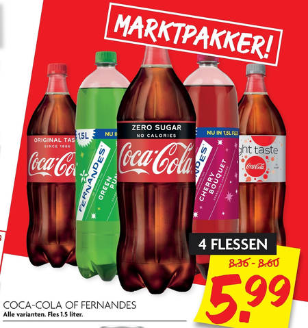 Fernandes   cola, frisdrank folder aanbieding bij  Dekamarkt - details