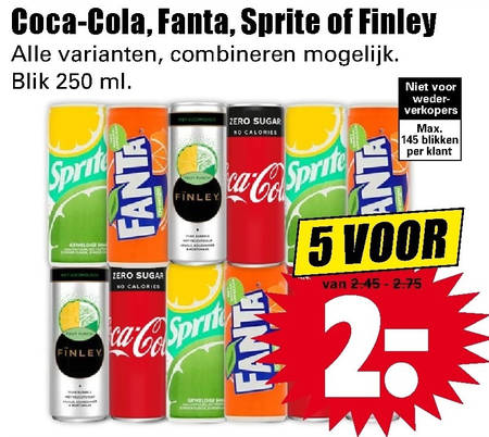 Sprite   cola, frisdrank folder aanbieding bij  Dirk - details