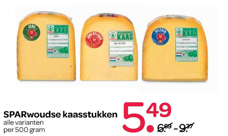 Sparwoudse   kaas folder aanbieding bij  Spar - details