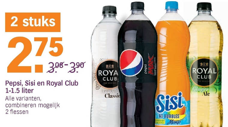 Royal Club   frisdrank, cola folder aanbieding bij  Albert Heijn - details