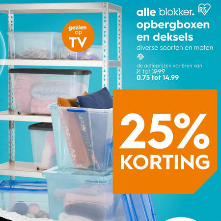 Blokker Huismerk   opbergdoos folder aanbieding bij  Blokker - details