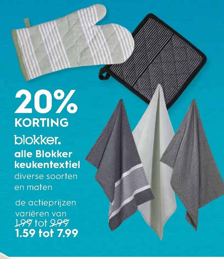 Blokker Huismerk   keukendoek, theedoek folder aanbieding bij  Blokker - details