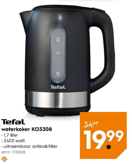 server martelen Medaille Tefal waterkoker folder aanbieding bij Blokker - details