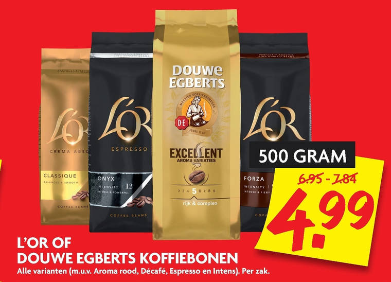 Douwe Egberts L Or   koffiebonen folder aanbieding bij  Dekamarkt - details