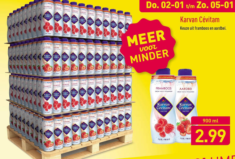 Karvan Cevitam   limonadesiroop folder aanbieding bij  Aldi - details