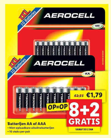 batterij aanbieding bij Lidl details