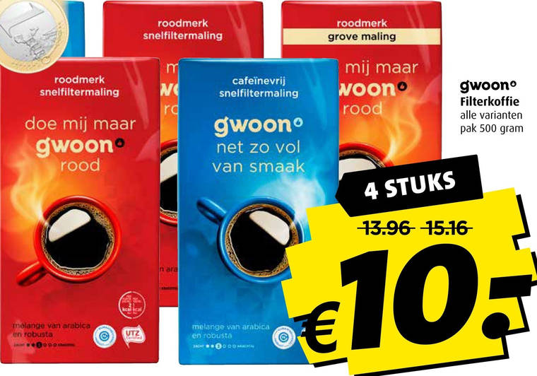 Gwoon   koffie folder aanbieding bij  Boni - details