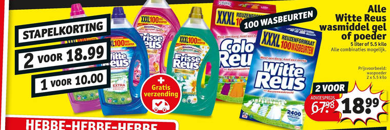 Frisse Reus   wasmiddel folder aanbieding bij  Kruidvat - details