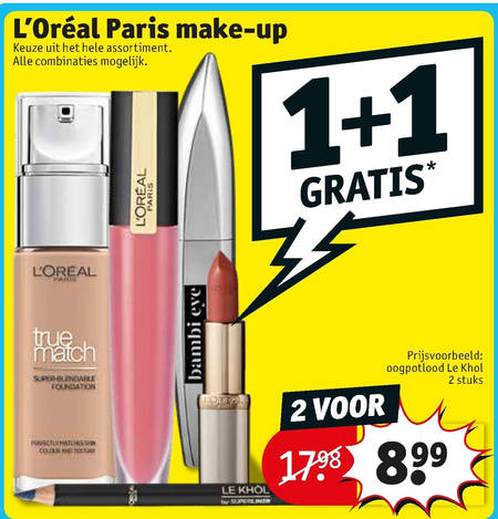 L Oreal   oogschaduw, mascara folder aanbieding bij  Kruidvat - details