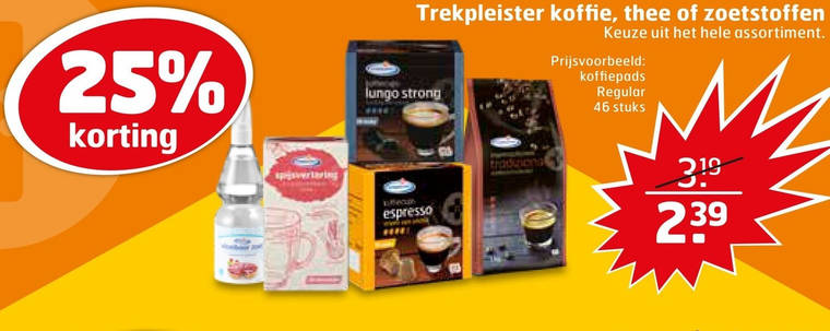 Trekpleister Huismerk   koffiebonen, koffie folder aanbieding bij  Trekpleister - details