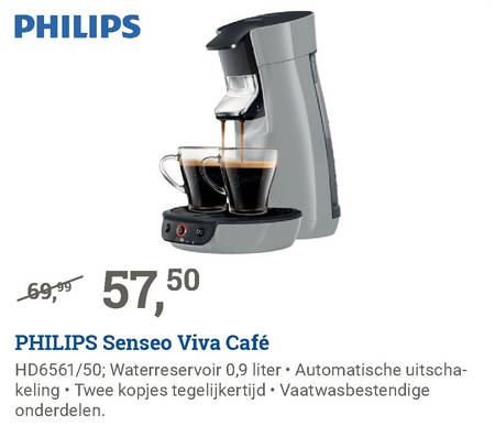 Philips   koffiepadmachine folder aanbieding bij  BCC - details