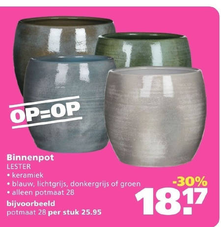 Monica Uiterlijk Haringen bloempot folder aanbieding bij Ranzijn Tuin en Dier - details