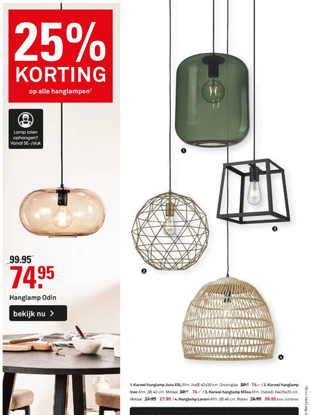 herstel Gaan Wonder hanglamp folder aanbieding bij Karwei - details