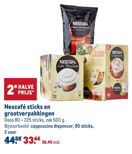 Nescafe   oploskoffie folder aanbieding bij  Makro - details