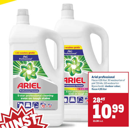 Ariel   wasmiddel folder aanbieding bij  Makro - details