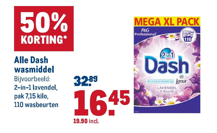 Dash   wasmiddel folder aanbieding bij  Makro - details