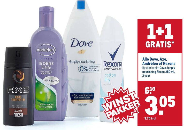 Rexona   deodorant, douchegel folder aanbieding bij  Makro - details