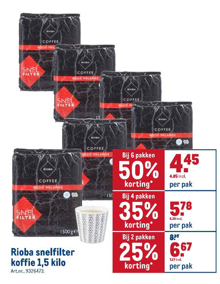 Rioba   koffie folder aanbieding bij  Makro - details