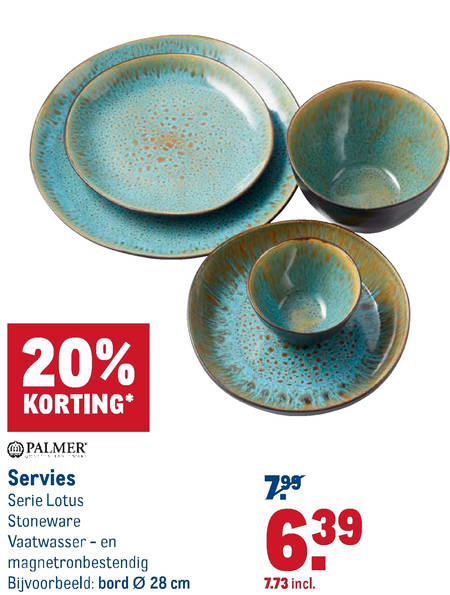 Vaag Nadruk Joseph Banks servies folder aanbieding bij Makro - details