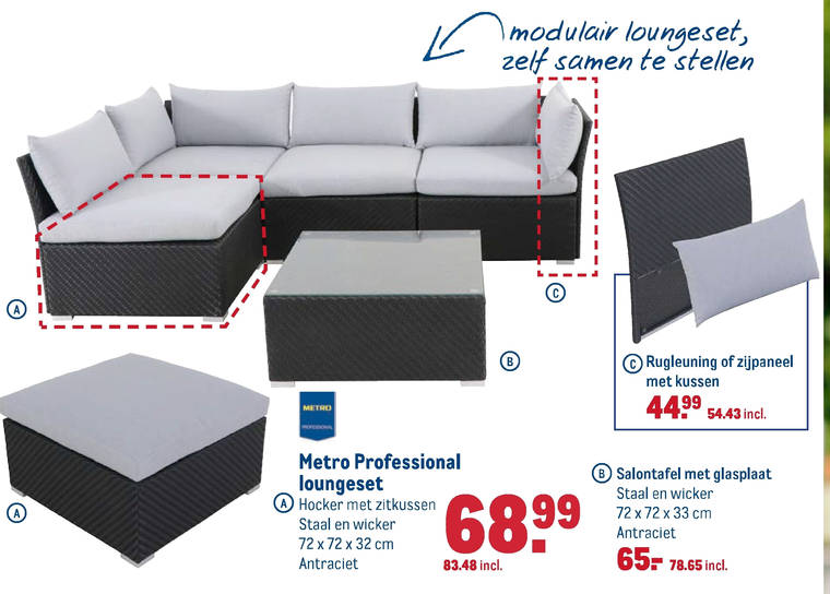 loungeset folder aanbieding bij - details