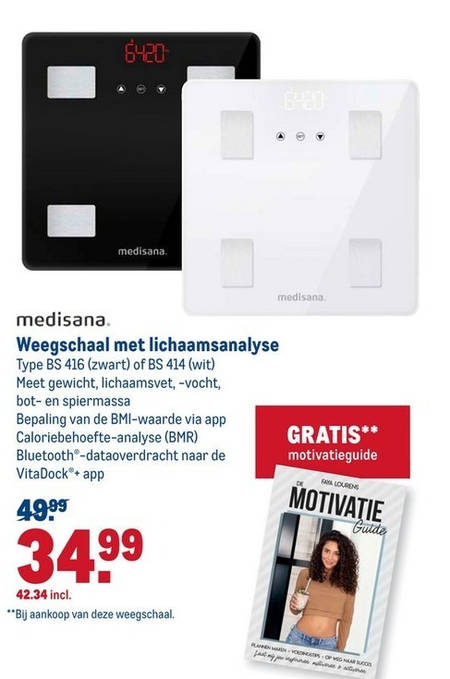 Medisana   weegschaal folder aanbieding bij  Makro - details