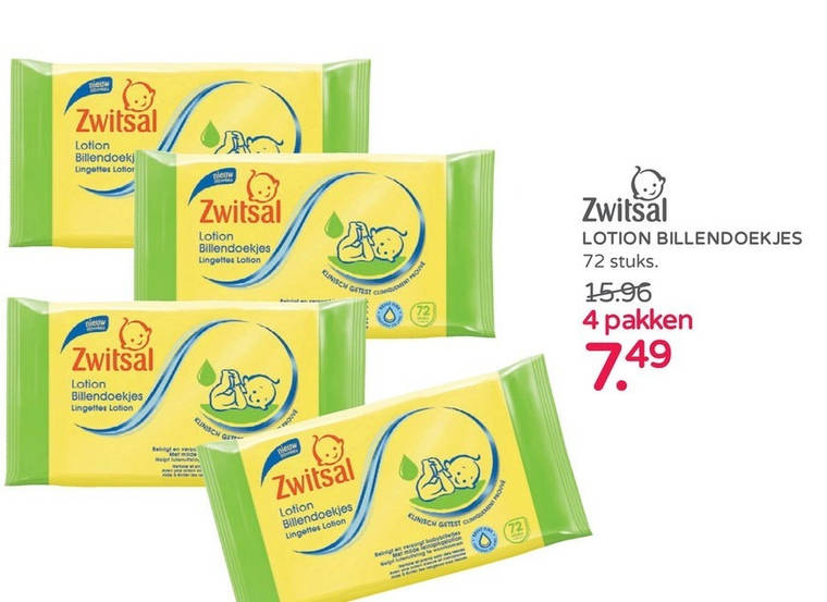 Zwitsal   billendoekjes folder aanbieding bij  Prenatal - details