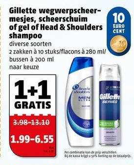 Head and Shoulders   scheergel, scheerschuim folder aanbieding bij  Poiesz - details