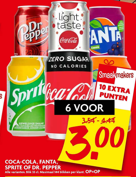 Coca-Cola   frisdrank, cola folder aanbieding bij  Dekamarkt - details