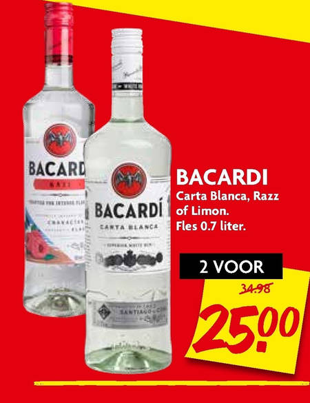 Bacardi   rum folder aanbieding bij  Dekamarkt - details