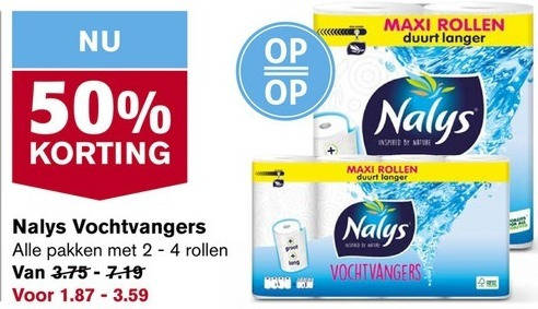 Nalys   keukenpapier folder aanbieding bij  Hoogvliet - details