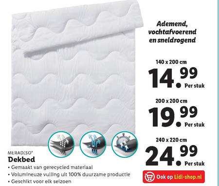 Meradiso   dekbed folder aanbieding bij  Lidl - details