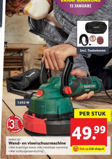 Parkside   schuurmachine folder aanbieding bij  Lidl - details