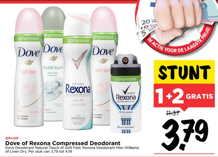 Dove   deodorant folder aanbieding bij  Vomar - details