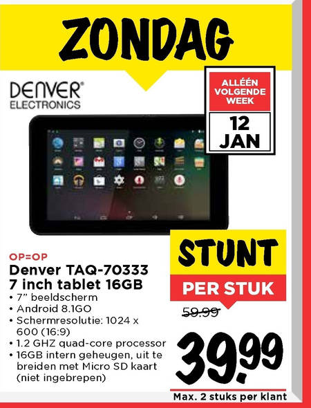 Denver   tablet folder aanbieding bij  Vomar - details