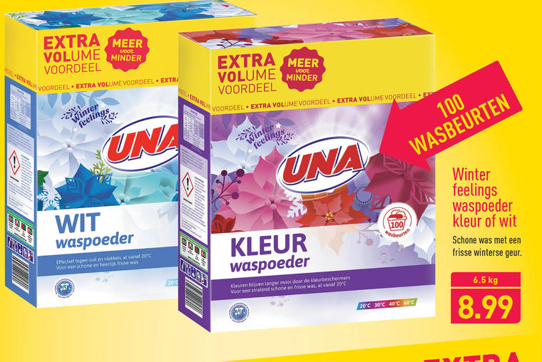 Una   wasmiddel folder aanbieding bij  Aldi - details