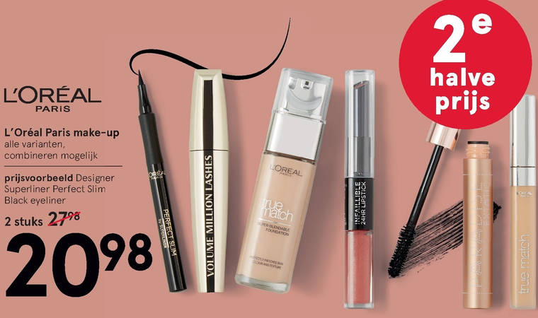 L Oreal   cosmetica, mascara folder aanbieding bij  Etos - details