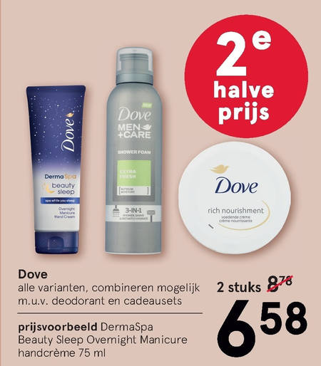 Dove   bodylotion, handcreme folder aanbieding bij  Etos - details