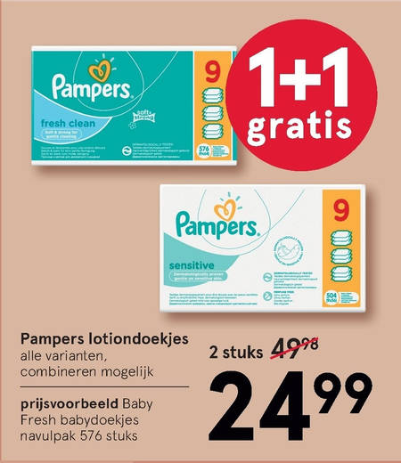 Pampers   billendoekjes folder aanbieding bij  Etos - details