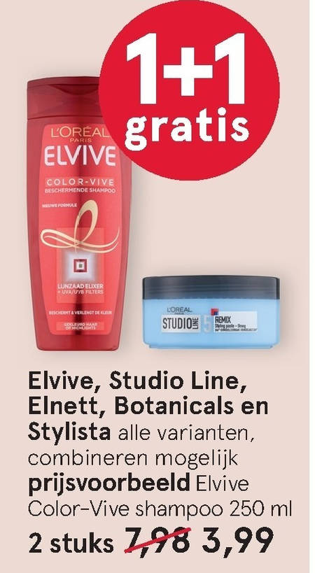 Studio Line   shampoo, conditioner folder aanbieding bij  Etos - details