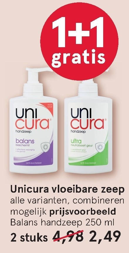 Unicura   handzeep folder aanbieding bij  Etos - details