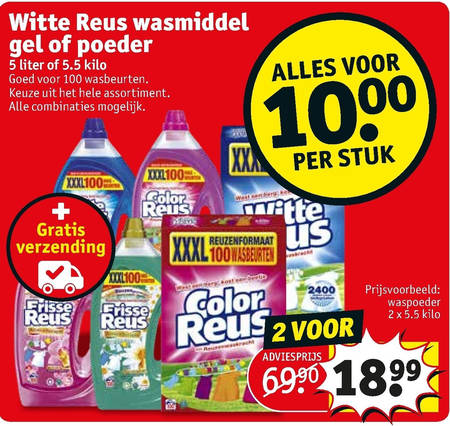 Witte Reus   wasmiddel folder aanbieding bij  Kruidvat - details