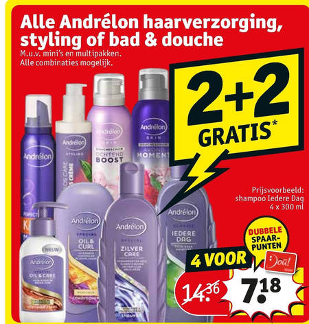 Andrelon   cremespoeling, shampoo folder aanbieding bij  Kruidvat - details