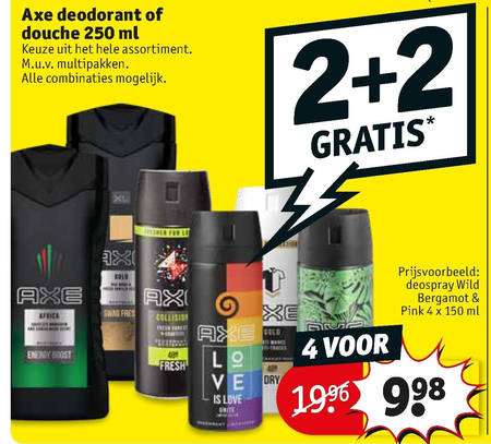 Regeneratief filosofie Bouwen Axe deodorant, douchegel folder aanbieding bij Kruidvat - details