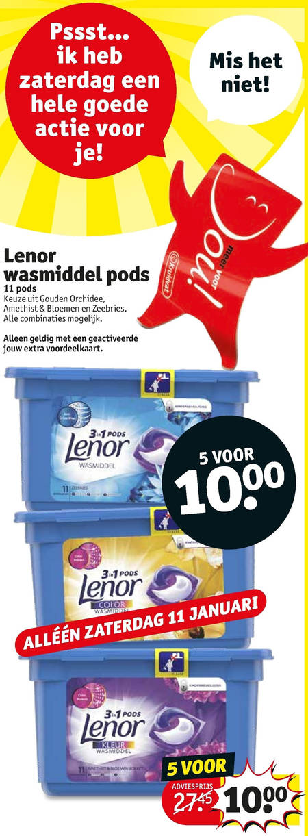 Lenor   wasmiddel folder aanbieding bij  Kruidvat - details