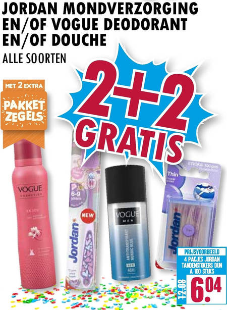 Vogue   tandenstokers, deodorant folder aanbieding bij  Boons Markt - details