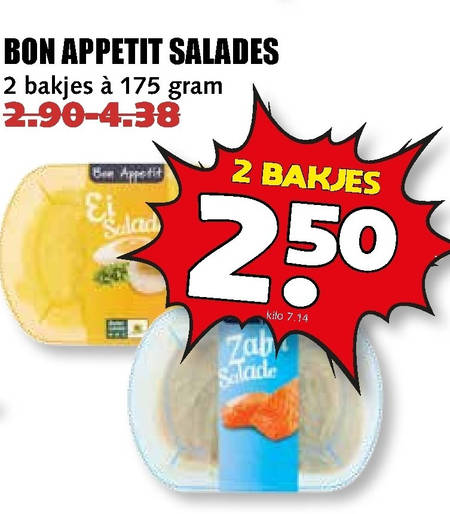 Bon Appetit   salade folder aanbieding bij  MCD Supermarkt Basis - details