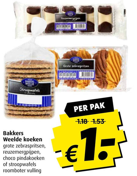 Bakkers Weelde   pindakoeken, koek folder aanbieding bij  Boni - details